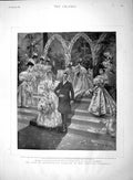 Original Old Antique Print 1895 Duke Marlborough Wedding Consuelo Van Victorian