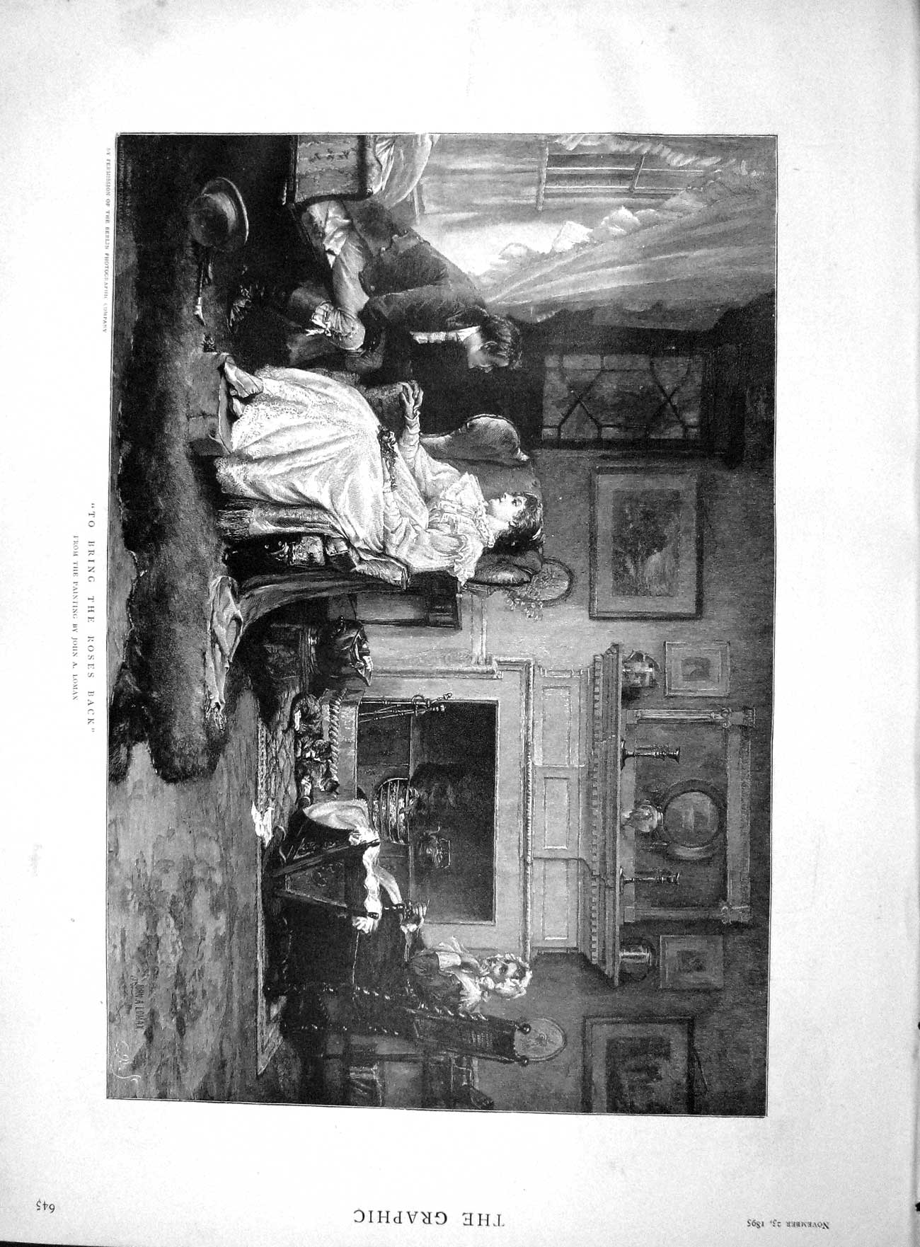 Old Antique Print 1895 Lady Man Romance Lomax Turkish Minsters Salonica 19th