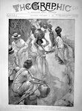 Old Antique Print 1895 Slave Girls Carrying Water Antananarivo Madagascar 19th