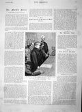 Original Old Antique Print 1895 Liberator Trial Balfour Theobald Broc Victorian