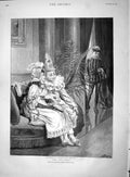Original Old Antique Print 1895 Children'S Fancy Dress Ball Costumes Barnes Art