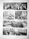 Original Old Antique Print 1895 Royal Masonic Institute Girls Battersea School
