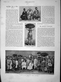 Original Old Antique Print 1895 Tasso Men Africa Imperri Yonni Butterfly Hunt