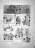 Original Old Antique Print 1895 Latchkey Story Illustrations Jack Manners 19th