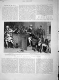 Original Old Antique Print 1895 Beautiful Girl Book Dog College Aristophanes