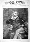 Original Old Antique Print 1896 Portrait Frederick Leighton Bart Royal Academy