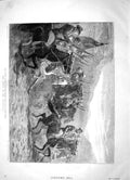 Original Old Antique Print 1896 Boer Cavalry Mounted Burghers Transvaal War