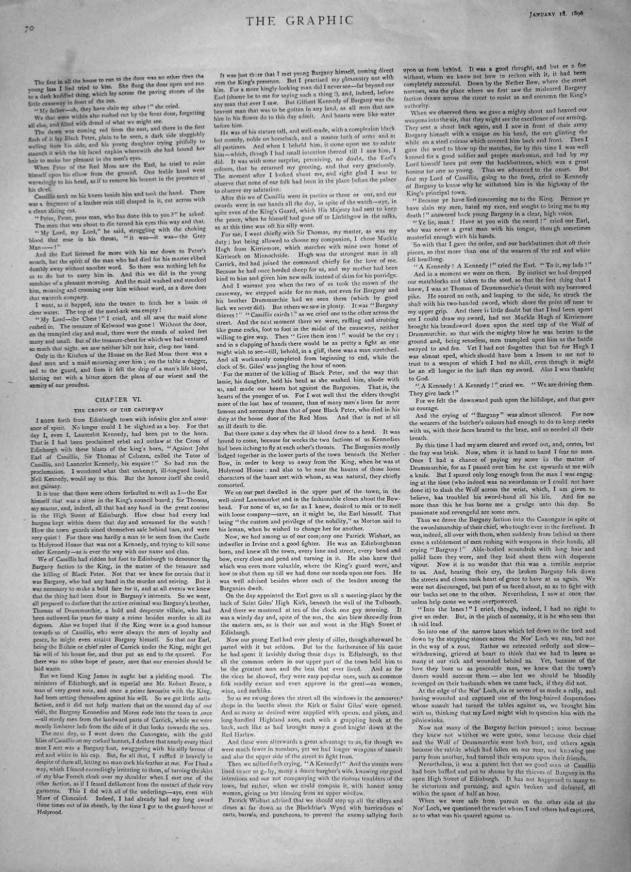 Original Old Antique Print 1896 White Jameson Newton Ruck Boer Majuba Hill War