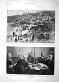 Old Antique Print 1896 Quarry Slope Amajuba Gilman Condert White Brewer 19th