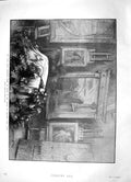 Old Antique Print 1896 Lord Leighton Lying State Studio Holland Park Road 19th