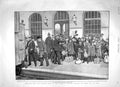 Old Antique Print 1896 Recruits German Navy Lehrter Station Berlin Train 19th