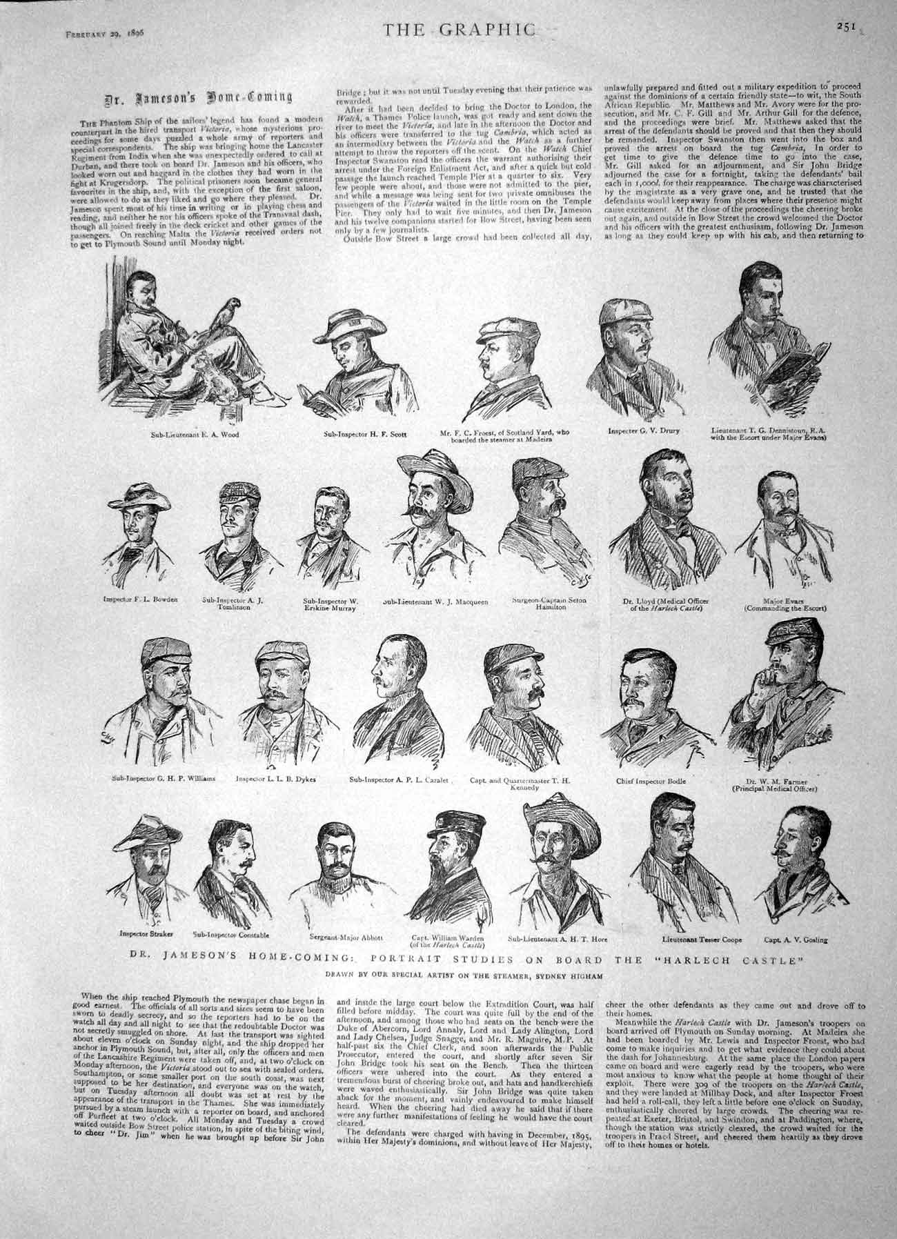Old Antique Print 1896 Jameson Harlech Castle Scott Warden Royal Academy 19th