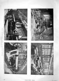 Original Old Antique Print 1896 Woolwich Arsenal Nasmyth Hammer Big Gun Navy