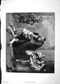 Original Old Antique Print 1896 Scene Prodigal Son Art Murillo Stafford House