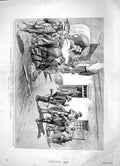 Original Old Antique Print 1896 Commandeering Transvaal Burgher Horses Waggon
