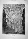 Original Old Antique Print 1896 Mosaic Decoration Choir St. Paul'S Cathedral