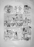 Original Old Antique Print 1896 Carnival Spain Pirate Ship Comedy Victorian