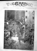 Original Old Antique Print 1896 Sick Wounded Italian Siers Massowah Naples War