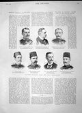 Original Old Antique Print 1896 Rundle Knowles Hunter Rogers Lloyd Gallwey Nile