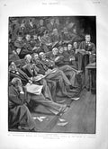 Old Antique Print 1896 Chamberlain South Africa Statement House Commons 19th