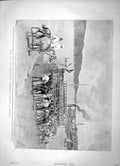 Original Old Antique Print 1896 Nile Expedition Cavalry Shellal Batan-El-Hazar