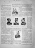 Original Old Antique Print 1896 Armitage Crabbe Fox Ward Sarle Military Men