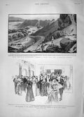 Original Old Antique Print 1896 Lord Selborne Rollit Chamberlain Jersey Lubbock
