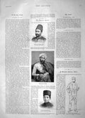 Original Old Antique Print 1896 Nile Alimooleh Aghaba Banquet Guy'S Hospital