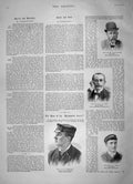 Original Old Antique Print 1896 German Emperor Royal Dragoons Siers War 19th