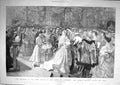 Original Old Antique Print 1896 Court Chapel Castle Ehrenburg German Emperor