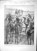 Old Antique Print 1896 Nile Arabs Camels Sarras Ammunition Stores Akasheh 19th