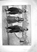 Original Old Antique Print 1896 Visitors Island Marken Port Zuyder Zee Browne