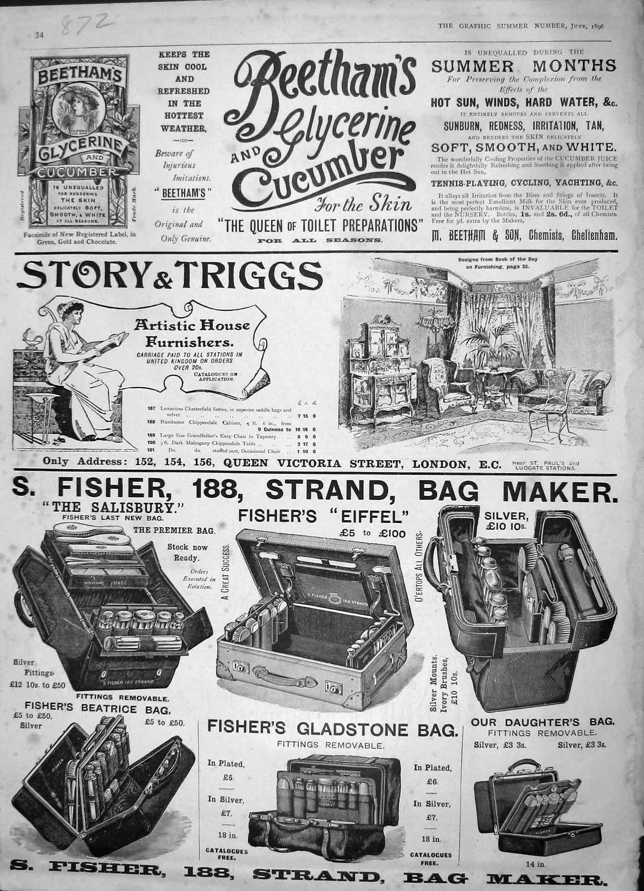 Original Old Antique Print 1896 Scene Hoffman House Saloon New York America
