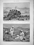 Old Antique Print 1896 Captain Fenwick Dervish Riflemen Slatin Pasha War 19th