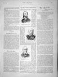 Original Old Antique Print 1896 Earl Jersey Railway Fitzgerald Battle S 19th