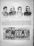 Original Old Antique Print 1896 Dervish Firket Prince Wedding War Matabeleland