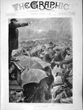 Original Old Antique Print 1896 Socialist Demonstration Hyde Park Universa 19th