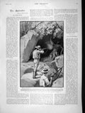 Original Old Antique Print 1896 Matabele Revolt Shooting Prophet Mlimo A 19th
