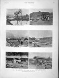 Original Old Antique Print 1896 Japan Tidal Shizu Isatomae Execution Tafounian