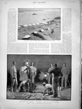 Original Old Antique Print 1896 Cholera Camp Staffordshire Gemai Tommy Atkins