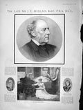 Original Old Antique Print 1896 Portrait Sir John Millais Artist Southampton