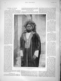 Old Antique Print 1896 Zanzibari Man Nile Hauling Gunboat Wady Athlumney 19th