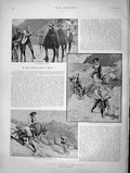 Original Old Antique Print 1896 Spain Guadarrama Bicycles Hotel Tout Sevill 19th