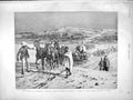 Original Old Antique Print 1896 Rhodesia Waggons Shashi River Tuli Berch 19th