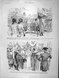 Original Old Antique Print 1896 Czar Leith Tantallon Castle Edinburgh Nil 19th
