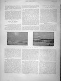 Original Old Antique Print 1896 Nansen Harbour Christiania Captive Balloon 19th