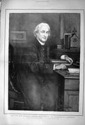 Antique Old Print 1896 Portrait Edward White Benson Archbishop Canterbury 19th