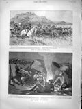 Old Antique Print 1896 Rhodesia Matoppo Hills Colonel Plumer Cattle War 19th