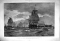 Original Old Antique Print 1896 Battle Trafalgar Ships Victory Achille So 19th
