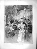 Original Old Antique Print 1896 Lounge Pavillon D'Armenonville Bois De Boulogne